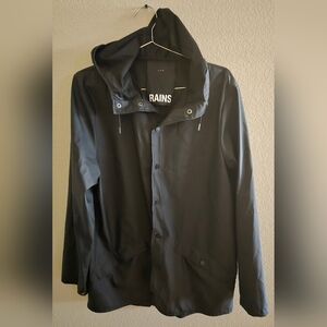 RAINS Unisex Hooded Rain Coat Jacket